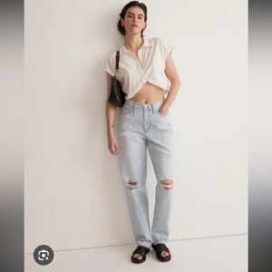 Madewell the slouchy boy jean 24